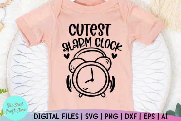Funny Baby Svg, Cutest Alarm Clock Svg