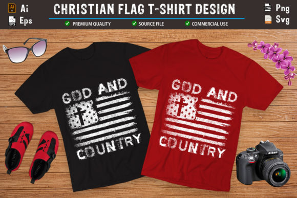 God and Country Graphics for Print Templates