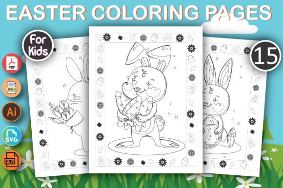 Happy Easter Coloring Pages: Graphics Review
