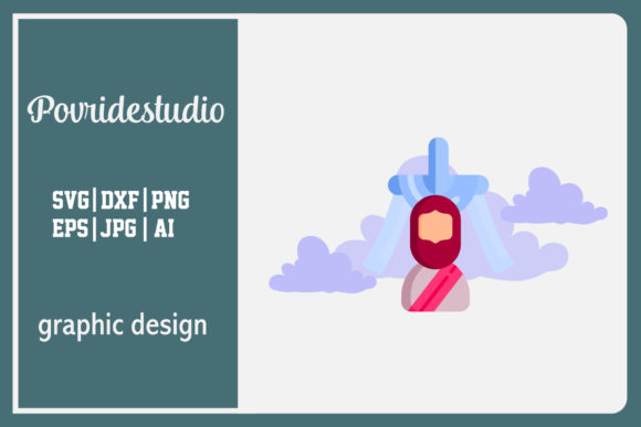 Illustration Flat Easter Jesus Pink Graphics Freebies