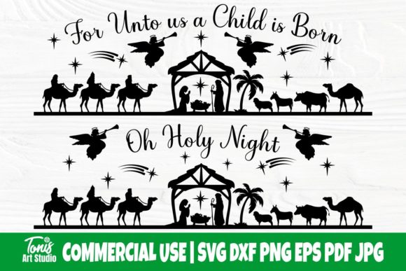 Nativity Scene SVG, Oh Holy Night Svg