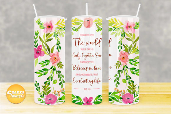 Skinny Tumbler Sublimation Bible Verse for Crafts & Graphics